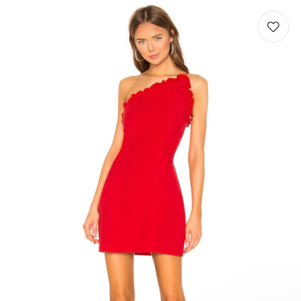 Elizabeth One-Shoulder Ruffle Mini Dress from Superdown